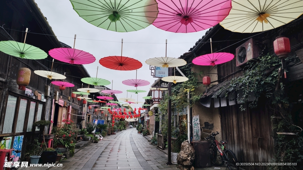 节日的街景