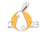 2023新年海报 卡通兔子
