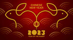 2023新年海报 创意卡通兔子