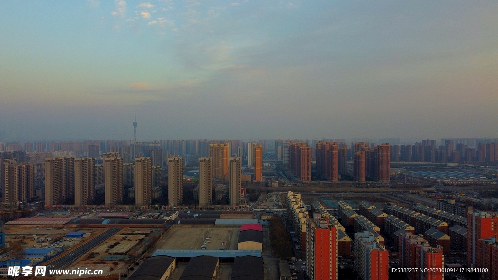 俯瞰郑州航拍城市