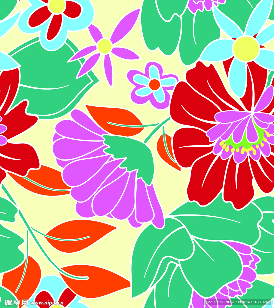 色块花