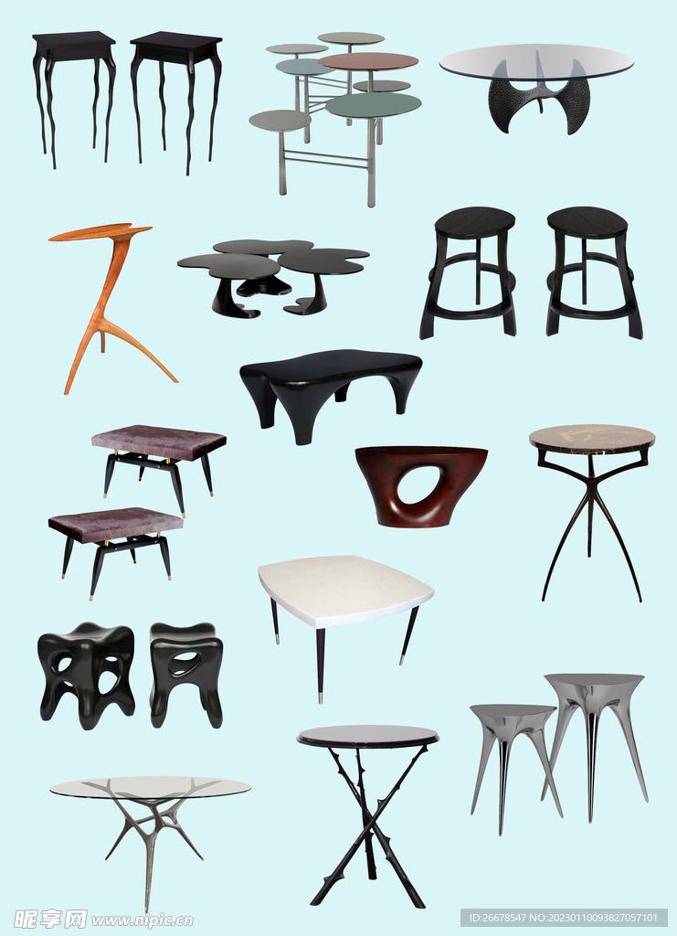 现代桌椅家具