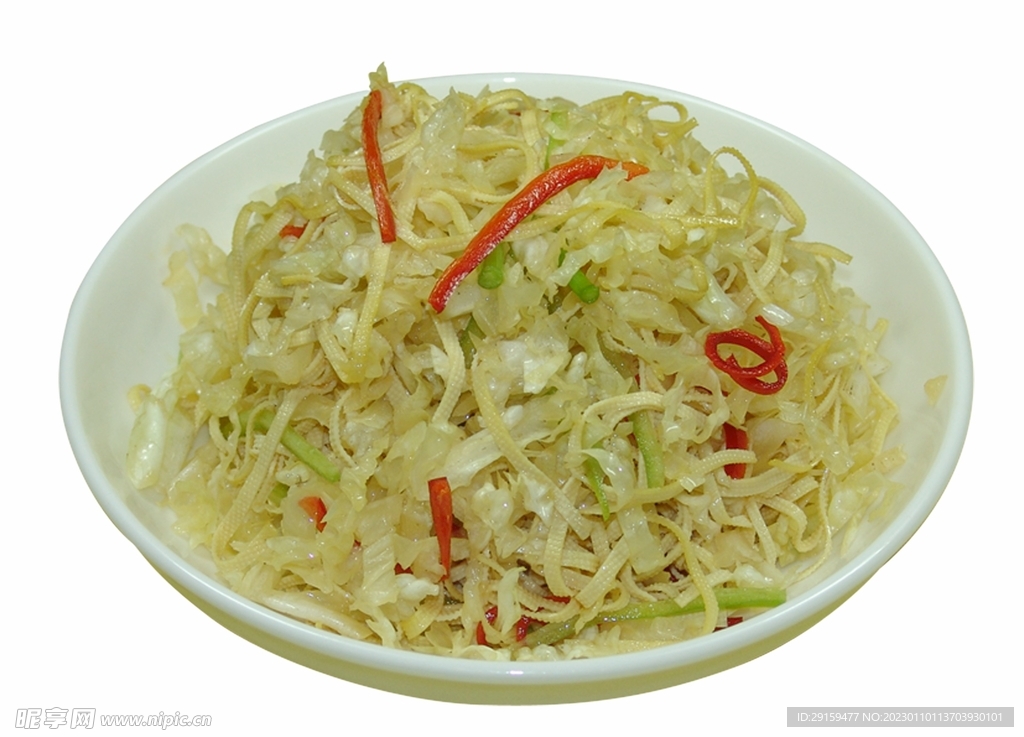 白菜拌豆皮