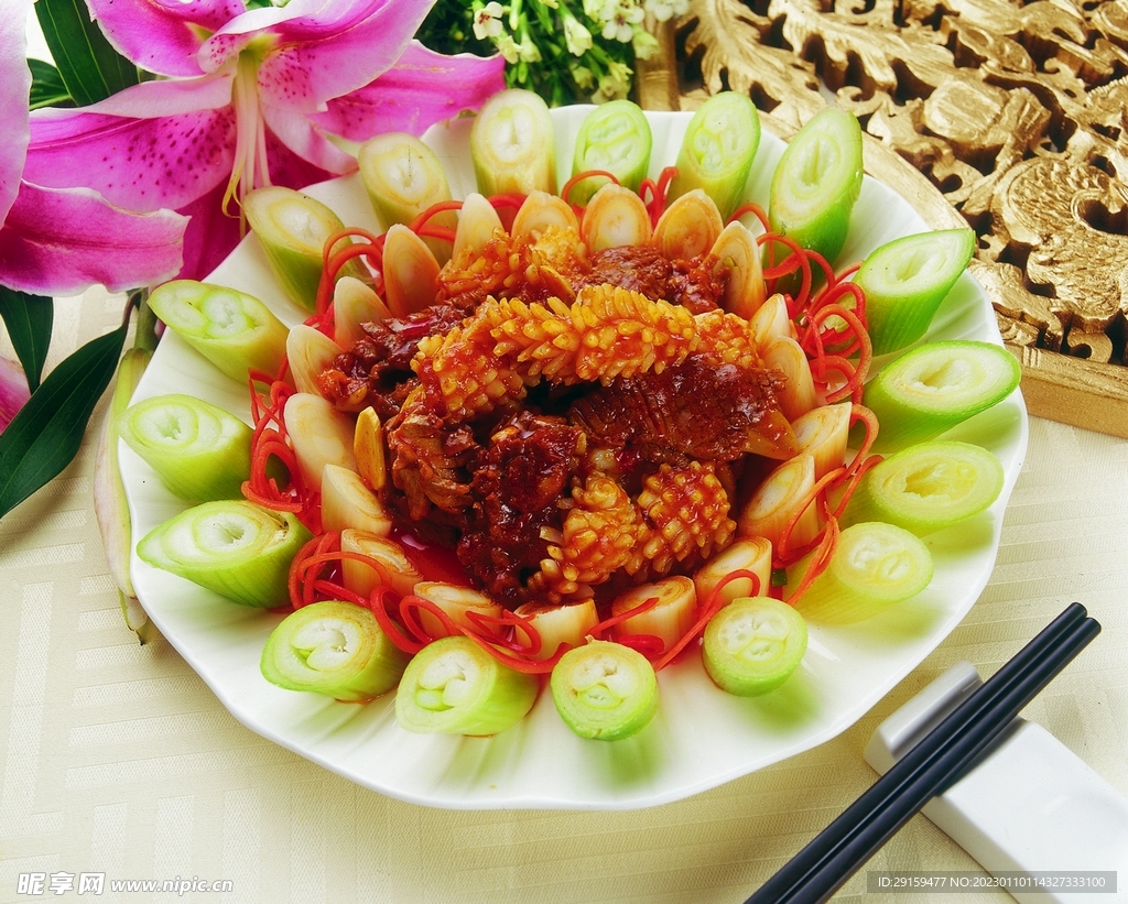 大葱爆双花