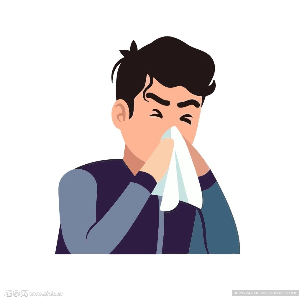 Sick girl runny nose cartoon vector. — Stock Vector © Onontour #154046076