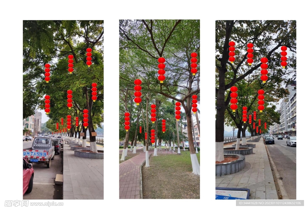 街道灯笼布置效果图