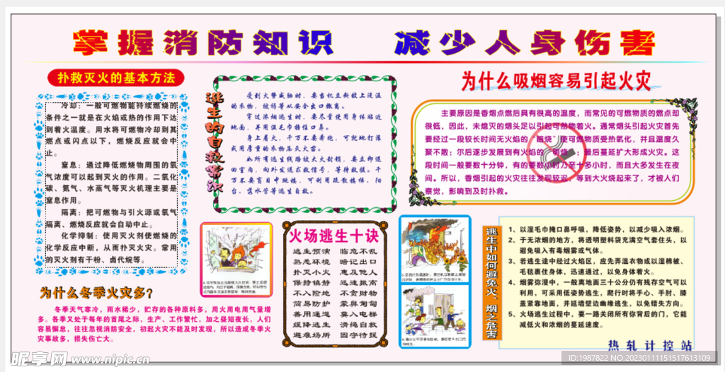 消防知识宣传展板