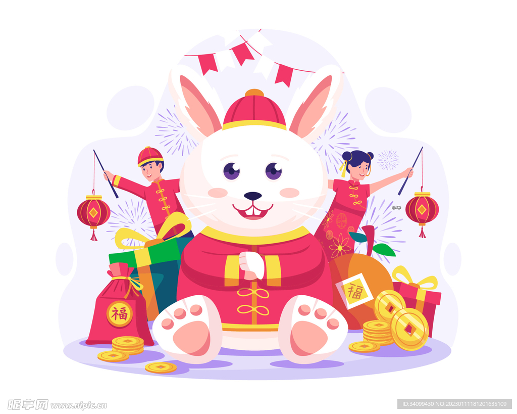 兔年春节素材
