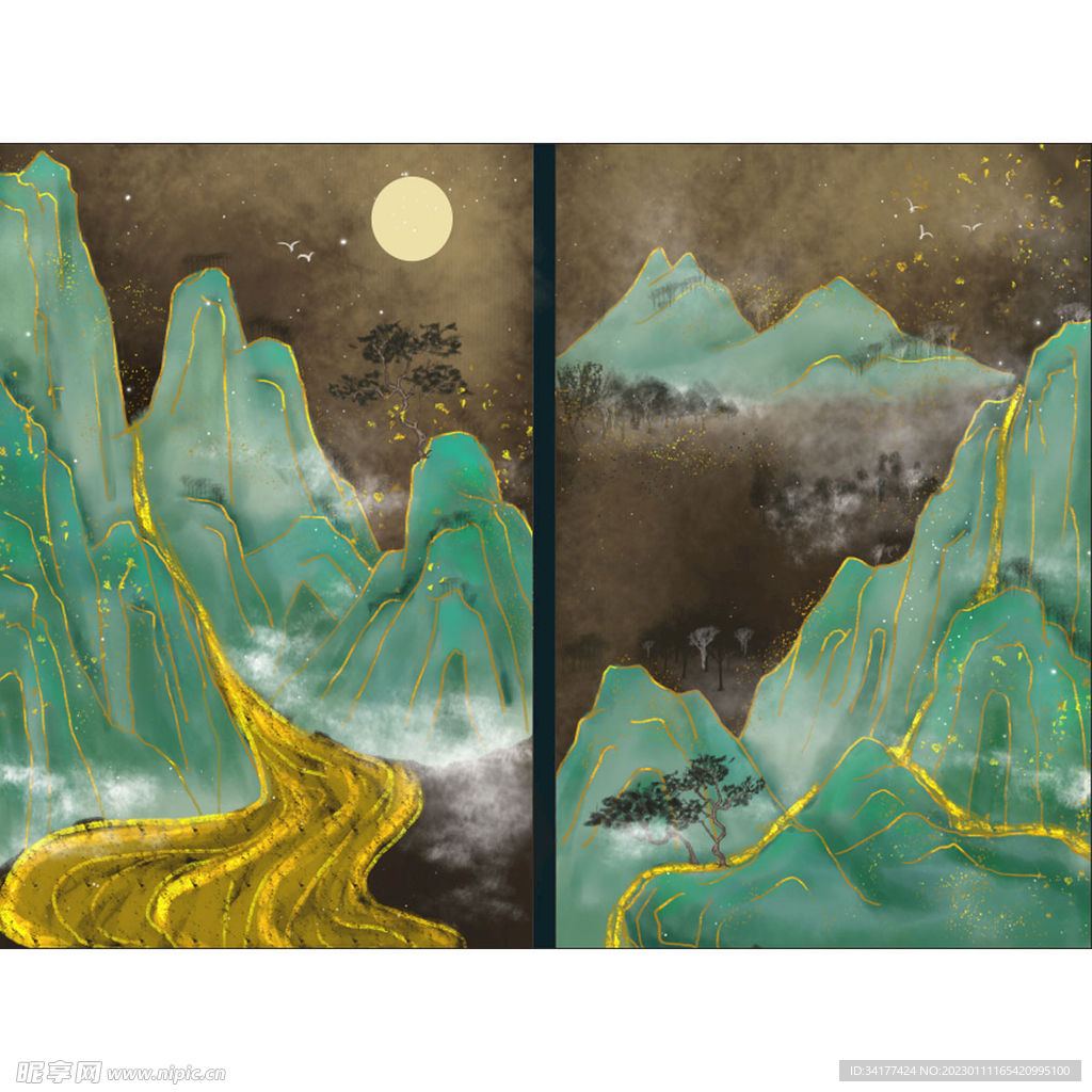 中国风山水 