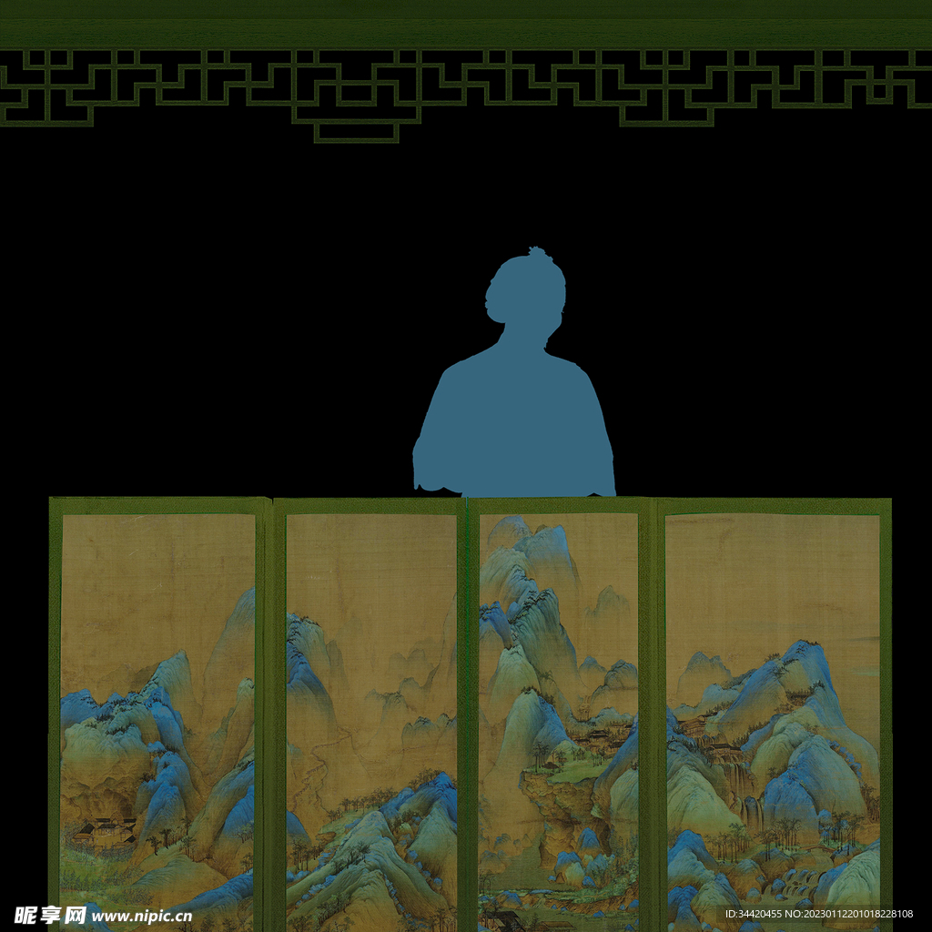 工笔画笔墨线条素材