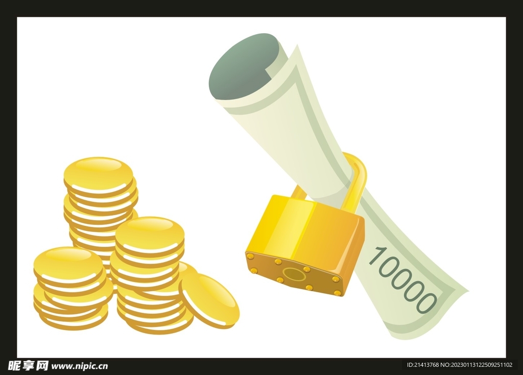 手绘金融货币