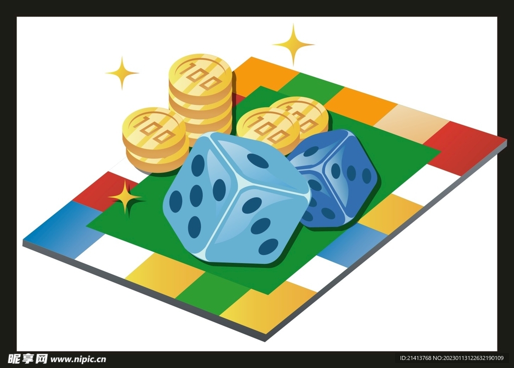 手绘金融货币 
