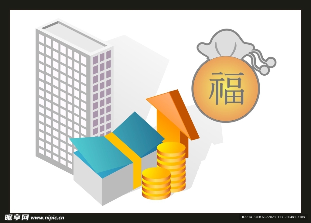 手绘金融货币 