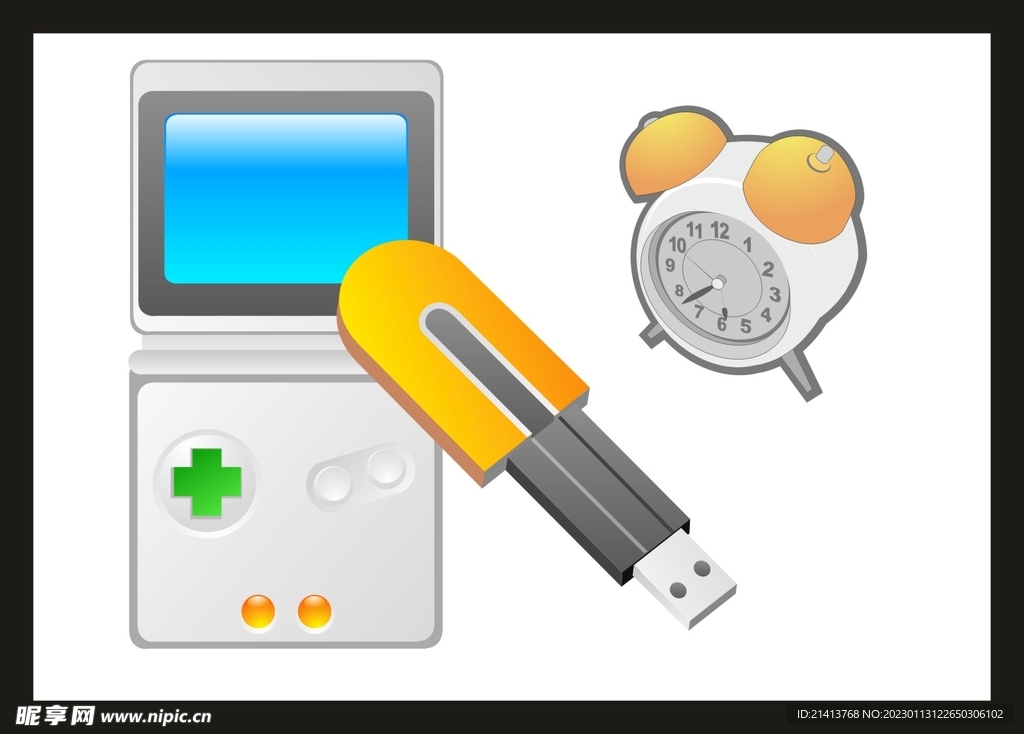 手绘办公用品 