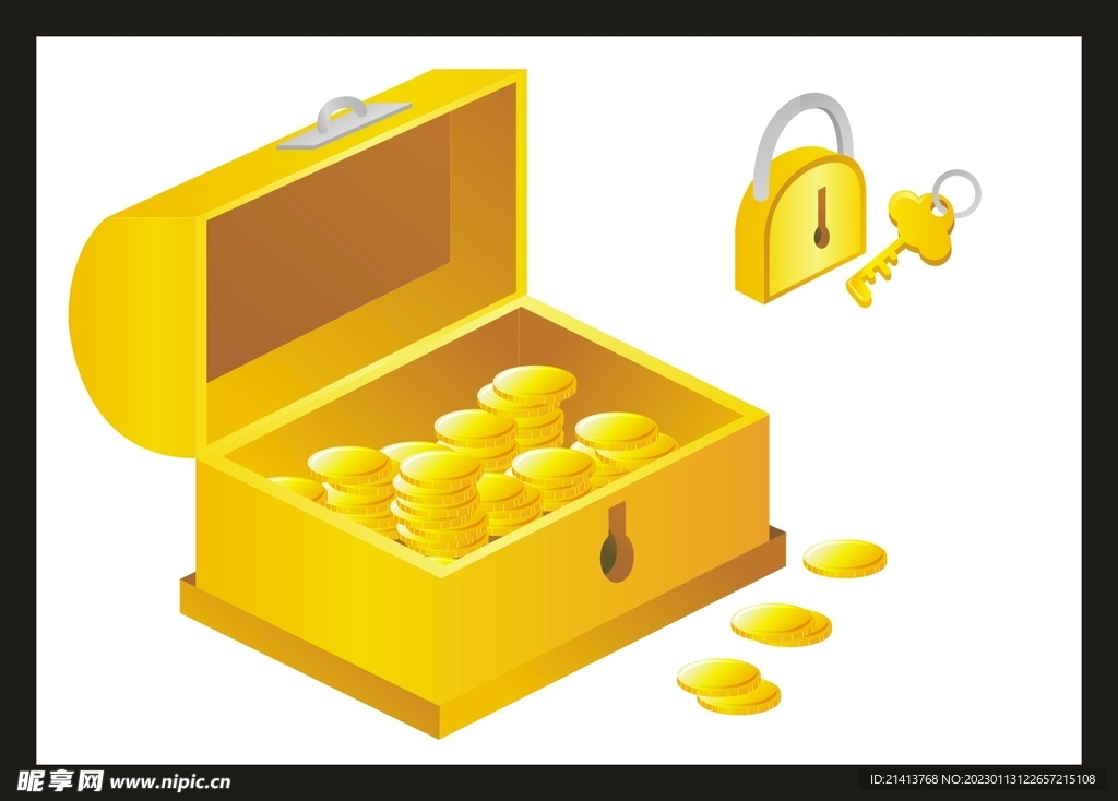 手绘金融货币 