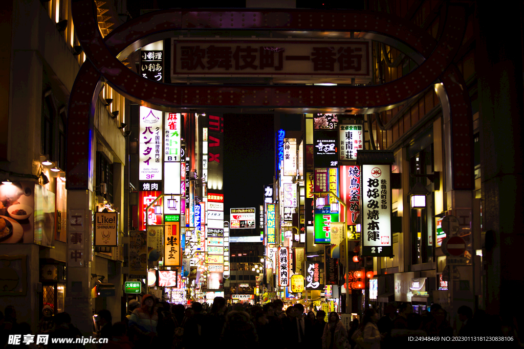 东京歌舞伎町夜景