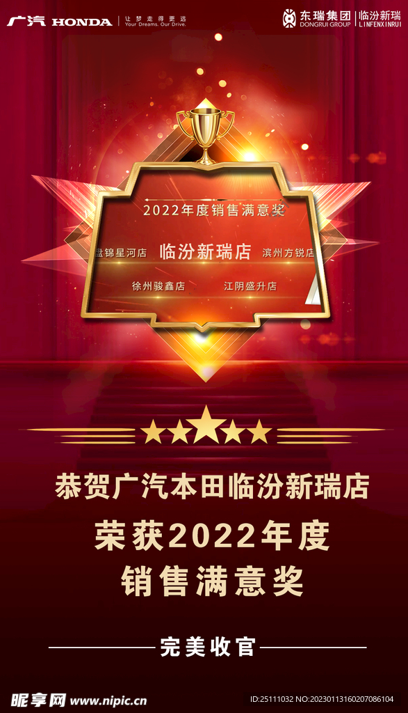 荣获 销售满意奖  