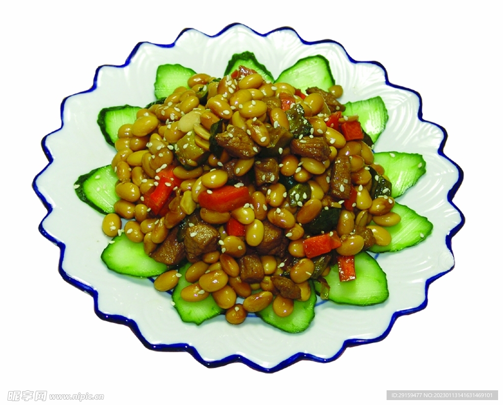 酱肉丁黄豆