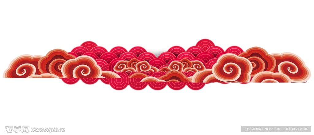 红色吉祥彩云