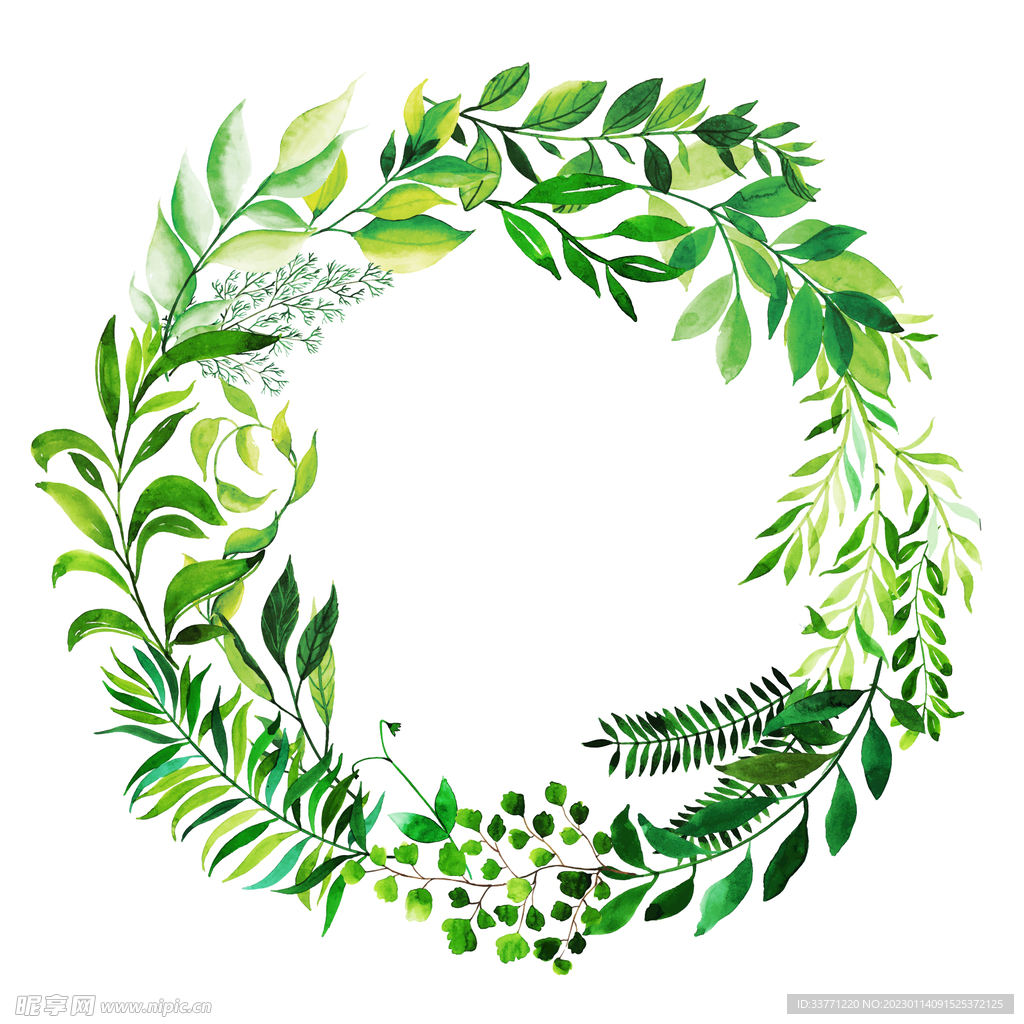 清新植物花环
