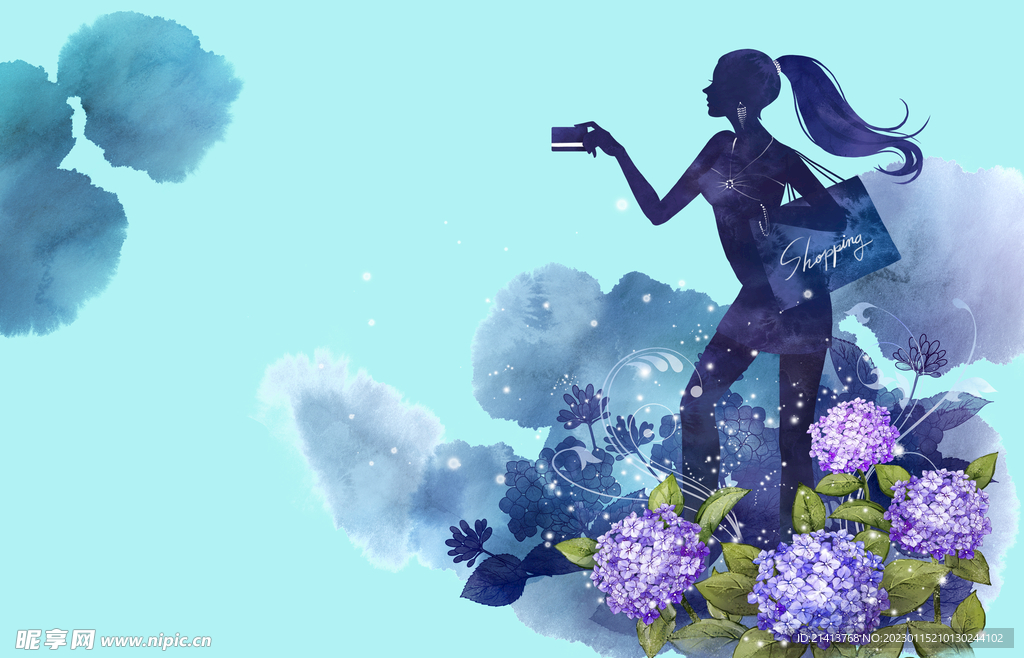 花卉底纹背景  