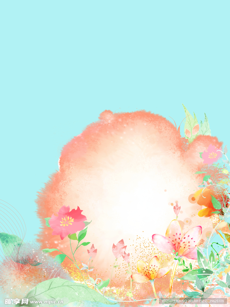 水彩水墨背景 