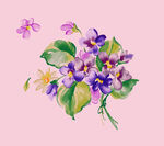 手绘花卉素材 