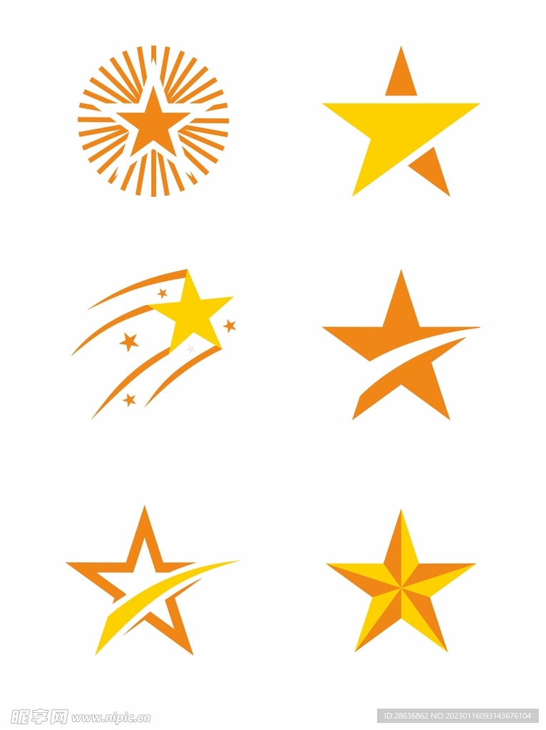 矢量星形图案