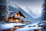  雪景插画