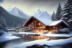  雪景插画