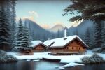 雪景插画