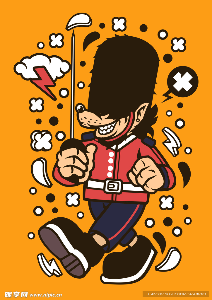 老狼插画