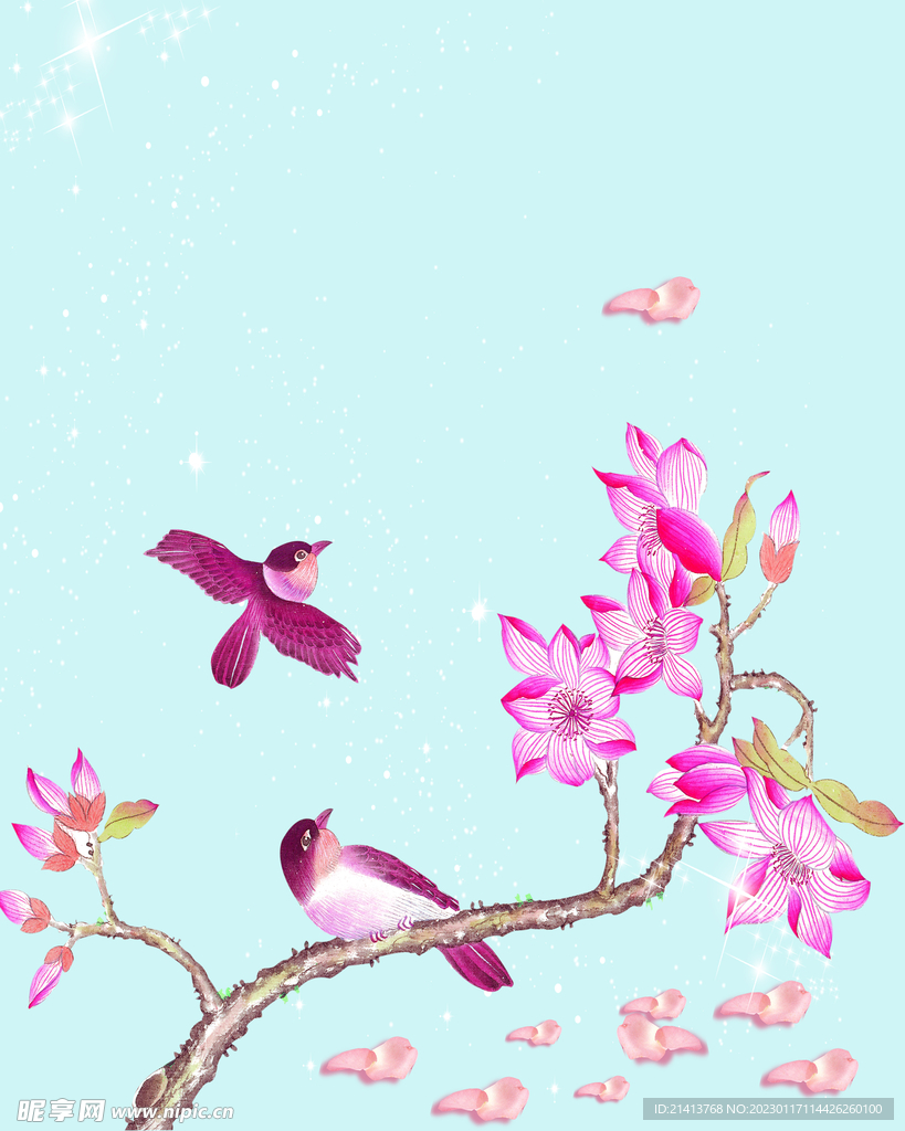 手绘水彩花卉 