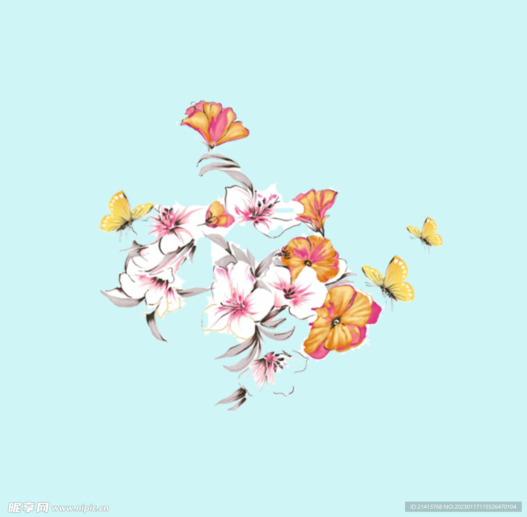 手绘水彩花卉 