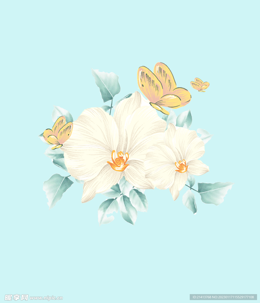 手绘水彩花卉 