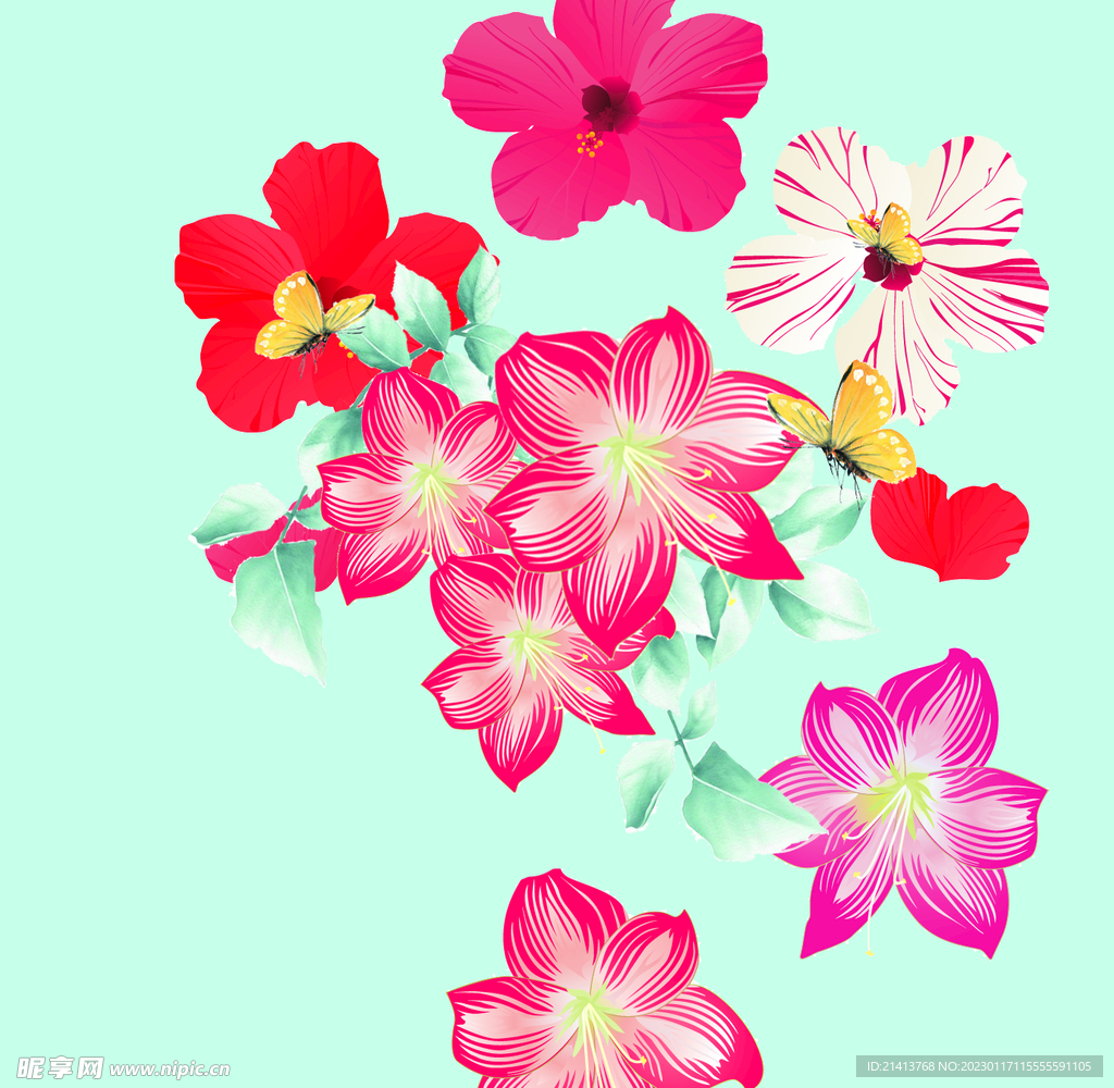 手绘水彩花卉 