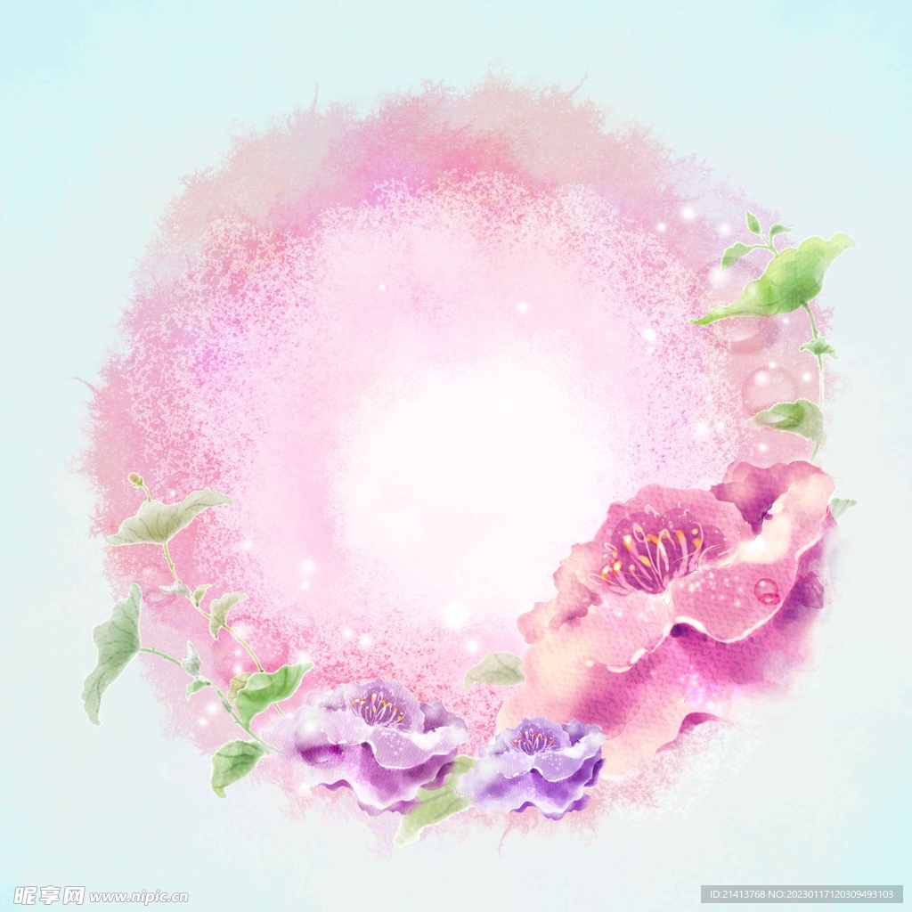 手绘水彩花卉 