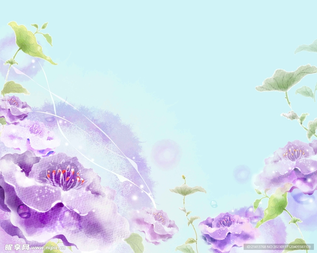 手绘水彩花卉