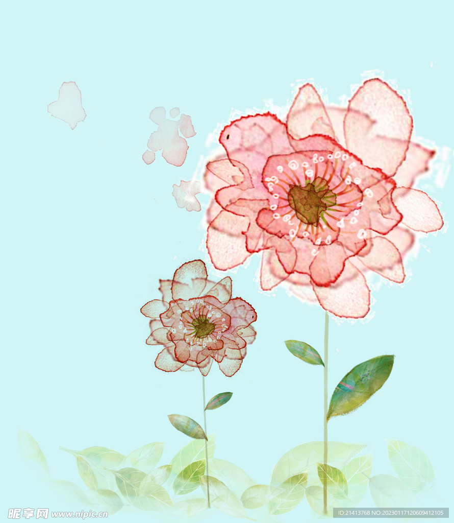 手绘水彩花卉 