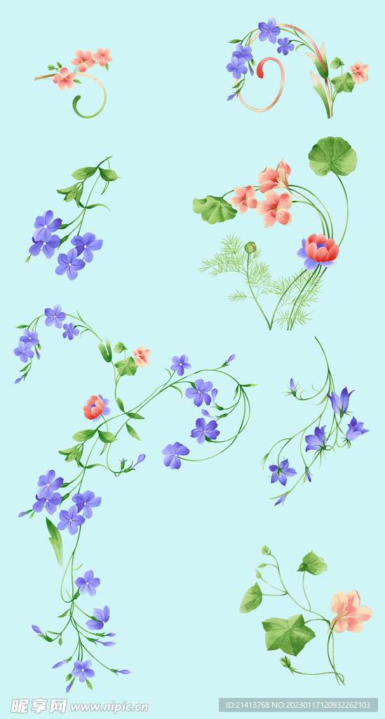 手绘水彩花卉 