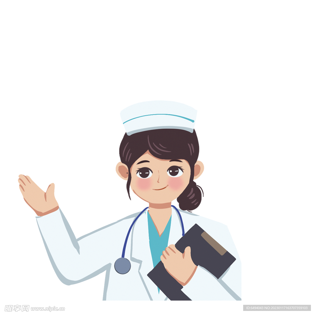 女医生护士卡通单层免抠素材