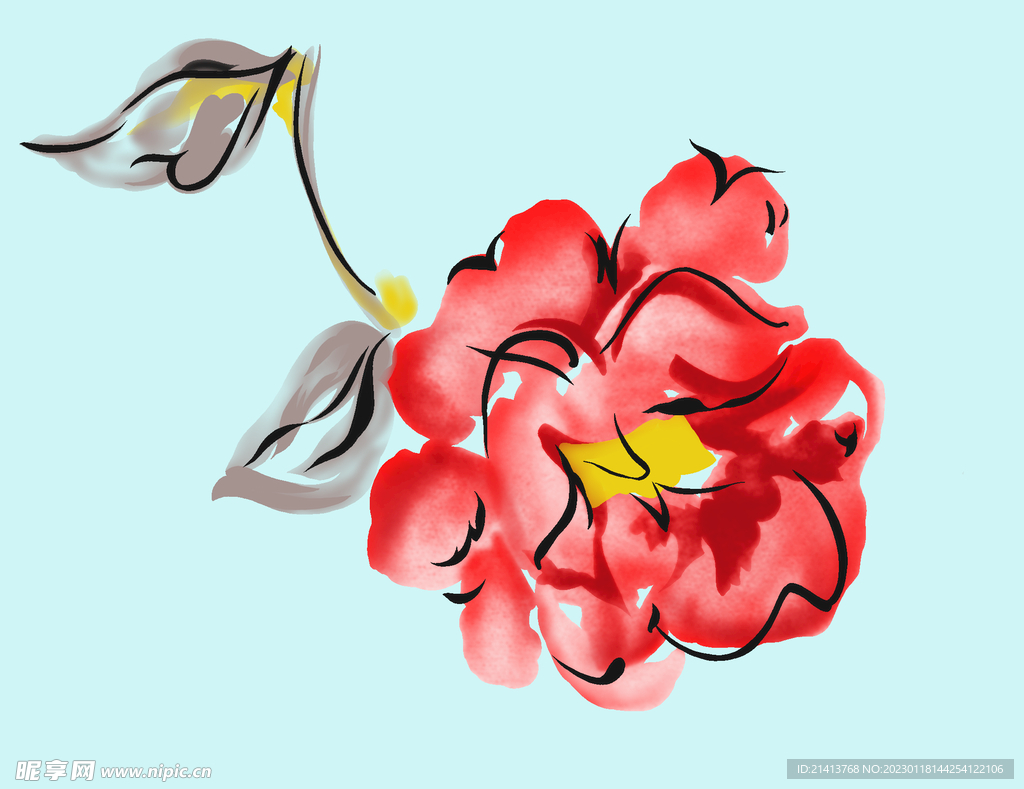 手绘水彩花卉 