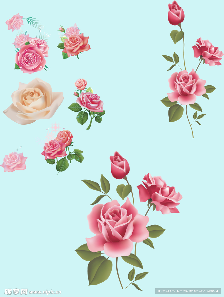 手绘玫瑰花 