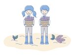 卡通地瓜丰收人物