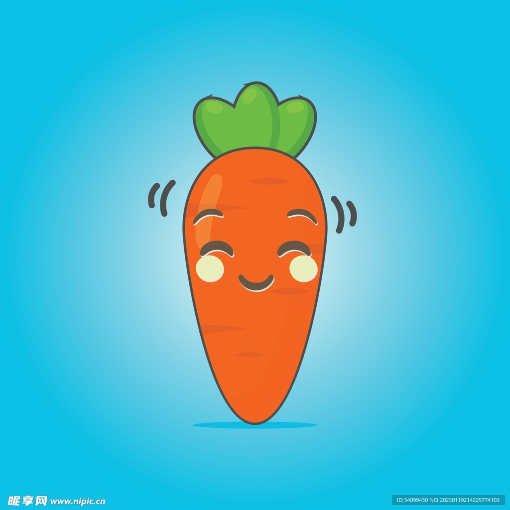 涂色画食物 怎么画胡萝卜画法步骤图解 肉丁儿童网