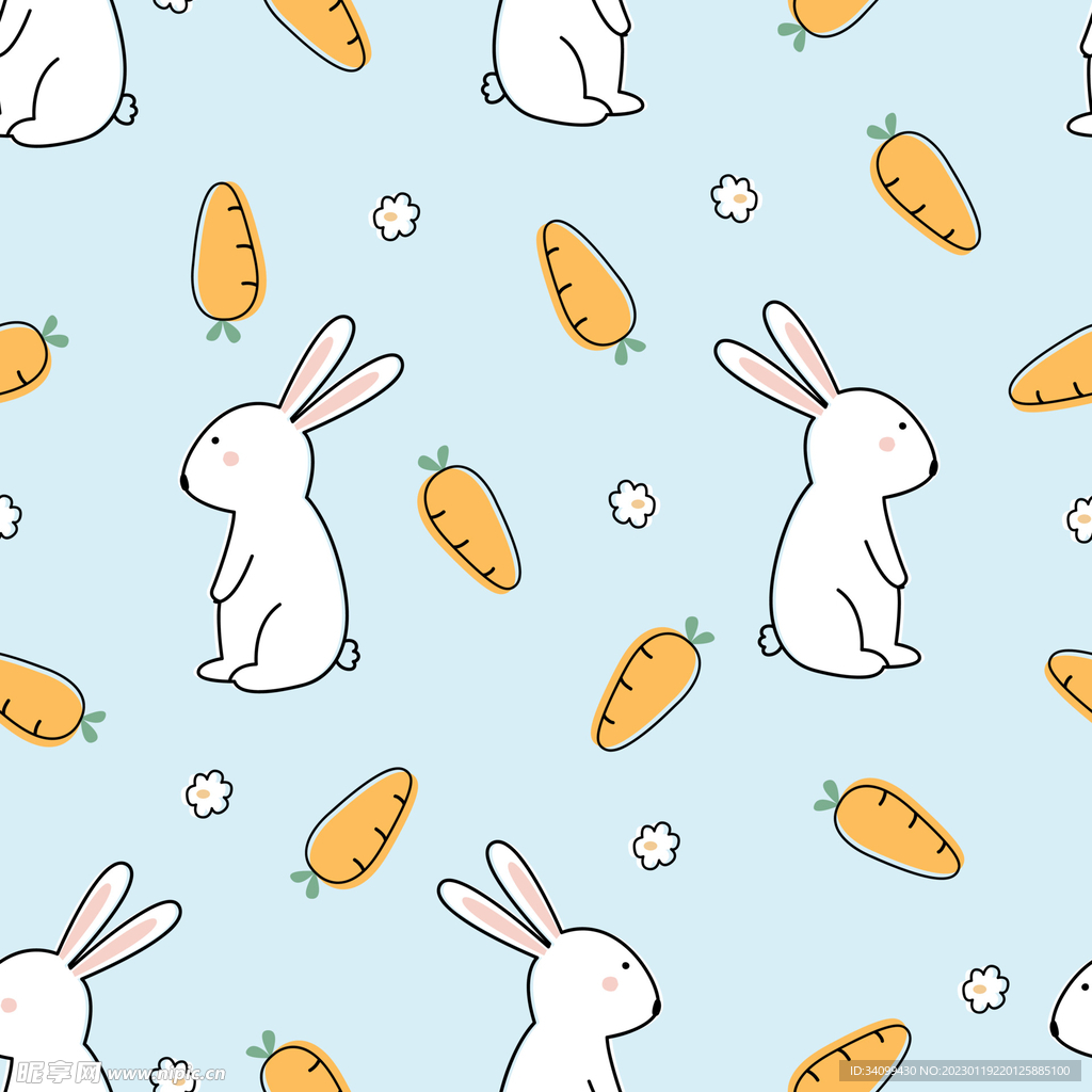 兔子胡萝卜图案
