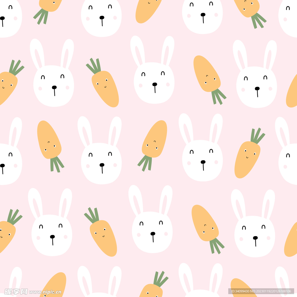 胡萝卜兔子图案