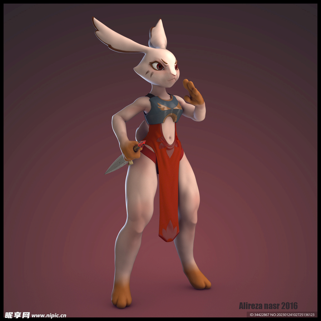 健壮的兔兔女侠