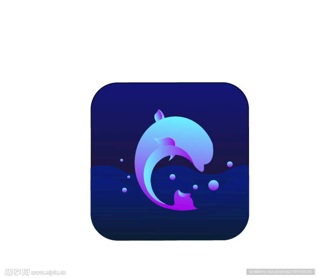海豚 图标 海洋  