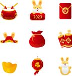 兔年元素AI素材